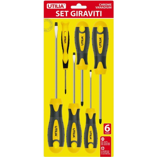 Set cacciaviti 6pz taglio - set,